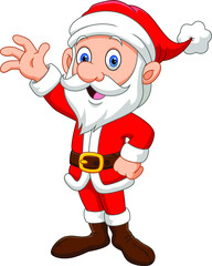 Illustration of Happy Santa Claus cartoon