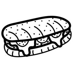 Sandwich Vector Drawing