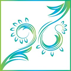 Naklejka premium Floral motif design