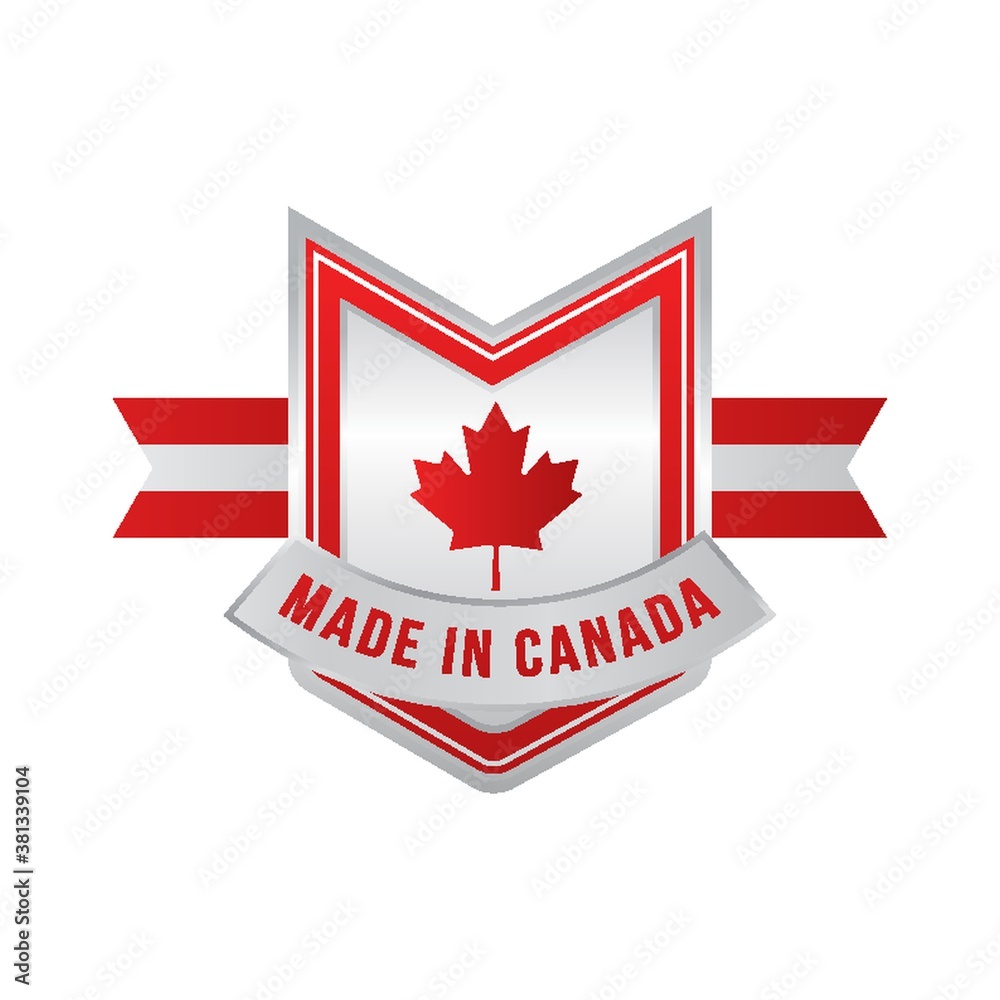 Wall mural made in canada label design