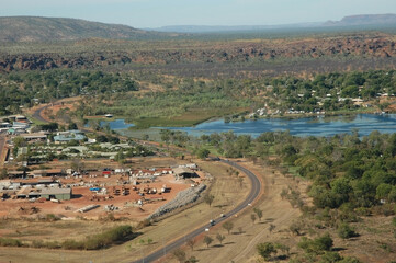 Fototapeta na wymiar Aerial view of Kununurra, Western Australia
