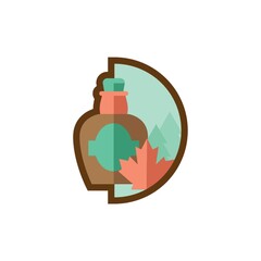 Bottle of maple syrup