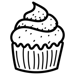 Cupcake Vector Drawing 