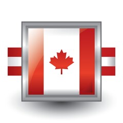 Canada flag button design