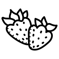 Hand Drawn Strawberries 