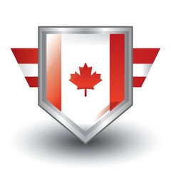 Canada flag button design