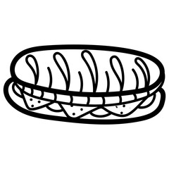 Sandwich Vector Drawing 