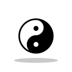 Ying Yang icon in trendy flat style. Harmony and Balance symbol for your web site design, logo, app, UI Vector EPS 10. 