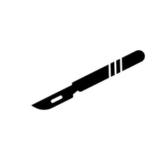 Medical scalpel vector icon.
