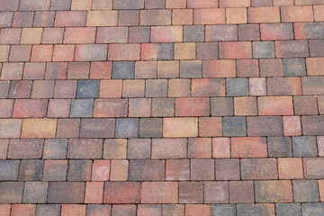 Block paving stones on a UK road