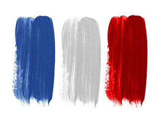 France watercolor national country flag icon.