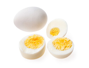 boiled egg cutout isolate on white background cutout
