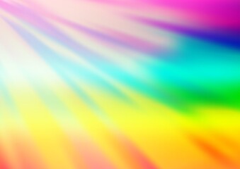 Light Multicolor, Rainbow vector blurred and colored template. Modern geometrical abstract illustration with gradient. A new texture for your design.