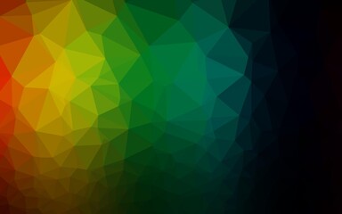 Fototapeta premium Dark Multicolor, Rainbow vector shining triangular template. Shining colored illustration in a Brand new style. Textured pattern for background.