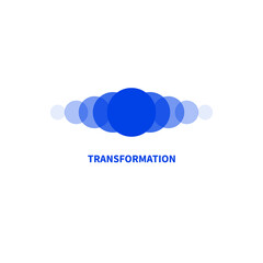 Coaching logo. Transforming, transformation icon. Symbol of coach