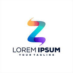 letter z gradient logo design