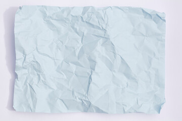 blue crumpled paper background, texture for web design screensavers. Template for various purposes or creating packaging.
