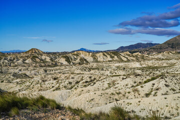 The Badlands of Abanilla and Mahoya near Murcia in Spain