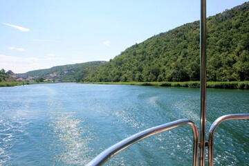 boating inland on the Zrmanja river,  from Obrovac , Croatia