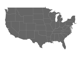 USA map - Stock Vector Illustration