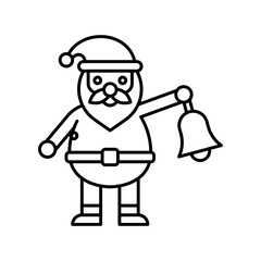 Fototapeta premium bells, in santa hands related, to merry christmas vectors, in lineal style,