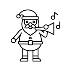 loudspeakers, or announcement speakers, in santa hands vectors, in lineal style,