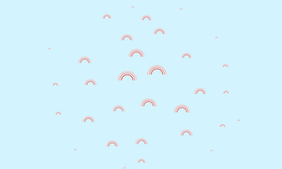 Light blue, red vector pattern with rainbow elements. Abstract illustration with rainbow shapes. Design for support events.