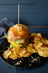 Home made cheeseburger