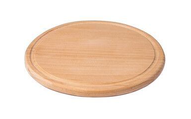 Pizza board isolated on white background.