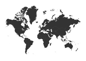 Fototapeta premium World Map - Stock Vector Illustration