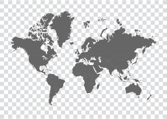 Fototapeta na wymiar World Map - Stock Vector Illustration
