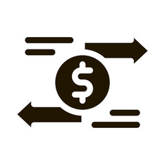 Currency Dollar Exchange glyph icon vector. Currency Dollar Exchange Sign. isolated symbol illustration