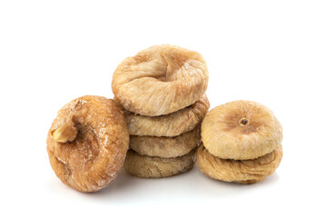 dried figs fruit isolated on white background