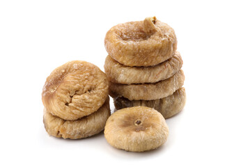 dried figs fruit isolated on white background