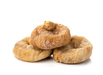 dried figs fruit isolated on white background