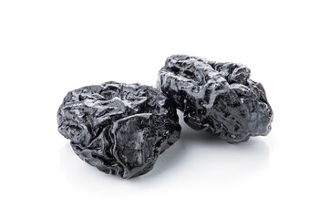 Dried plum isolated on a white background