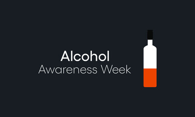 Vector illustration on the theme of Alcohol awareness week observed each year during November.