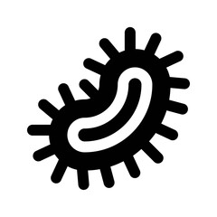 virus transmission related dangerous virus shape vector in solid design,