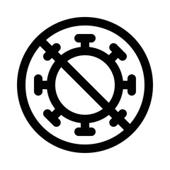 Fototapeta premium virus transmission related dangerous virus shape vector in lineal style,