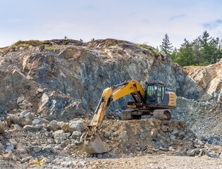 excavator at work