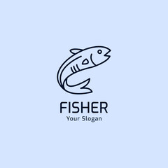 Simple Fish Logo Vector Template suitable for restaurant, fisherman, fishing club, or food compay logo