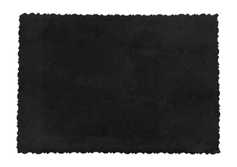 black paper photo background isolated on white