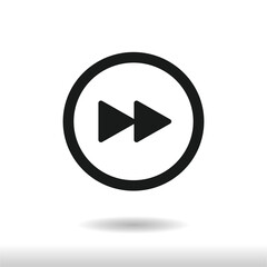 Forward icon vector . Forward sign