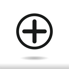 Obraz premium Plus icon vector . Add sign