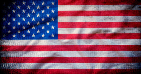 Fototapeta premium Flag of USA grunge background