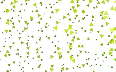 Light Green vector backdrop with lines, triangles. Decorative design in abstract style with triangles. Pattern for commercials.