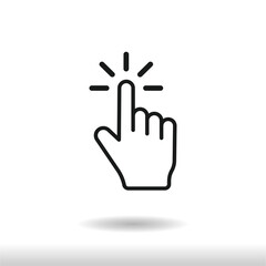 Obraz premium Finger Click icon vector . Click sign