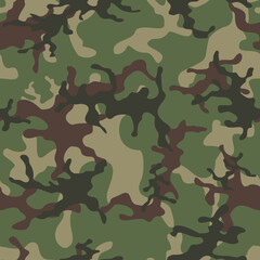 Fototapeta premium Camouflage seamless pattern vector green background for printing. Stylish pattern.