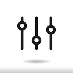 Adjustment icon vector . Control sign