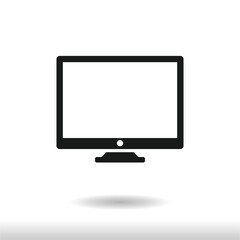 Monitor icon vector . Tv sign